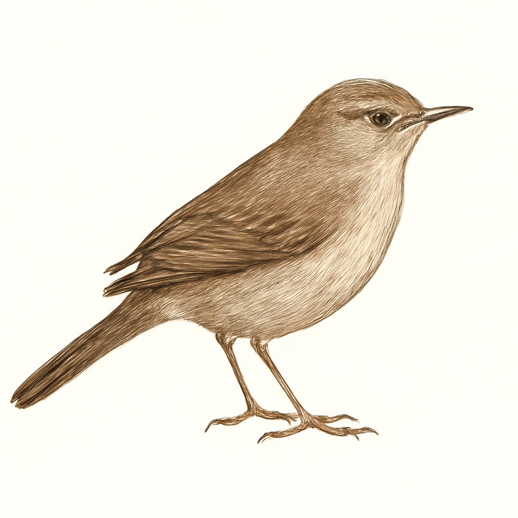 Asian Desert Warbler illustration