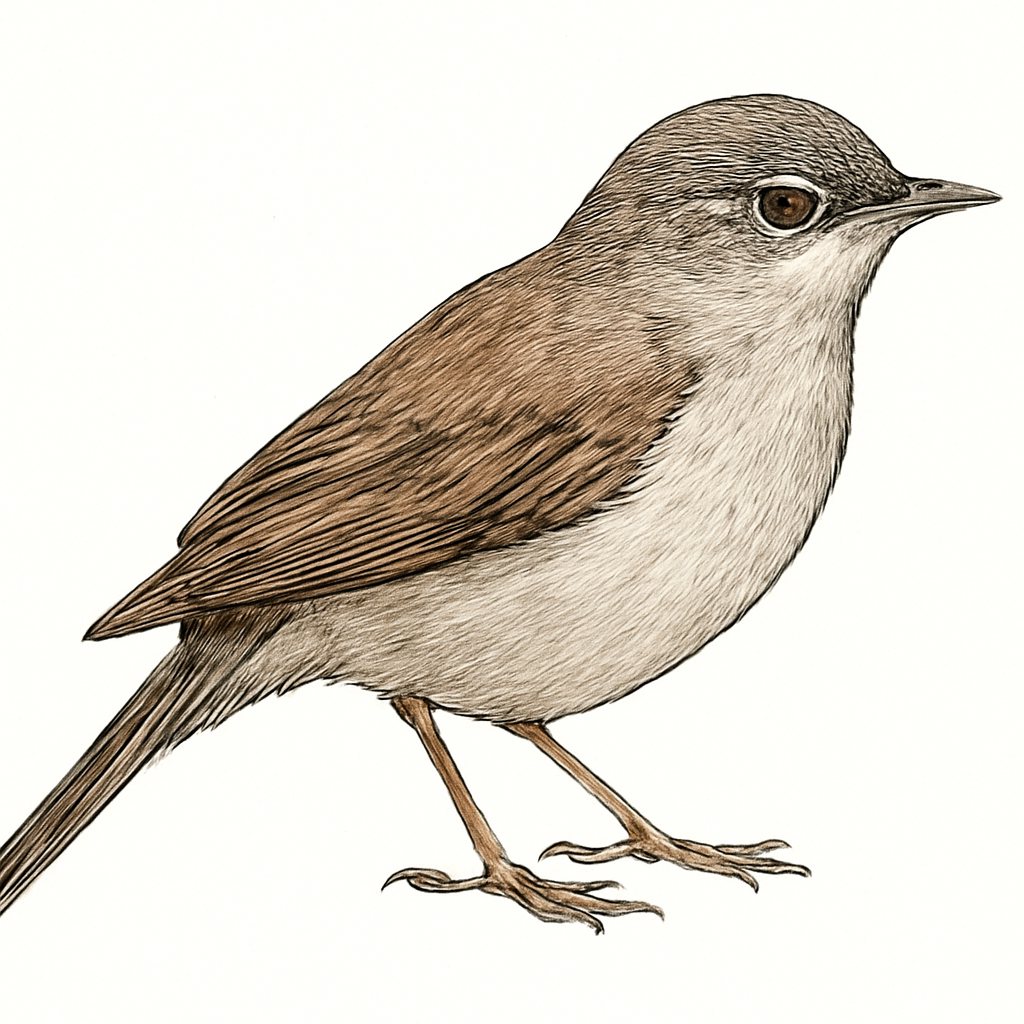 Ilustración de Curruca del Atlas