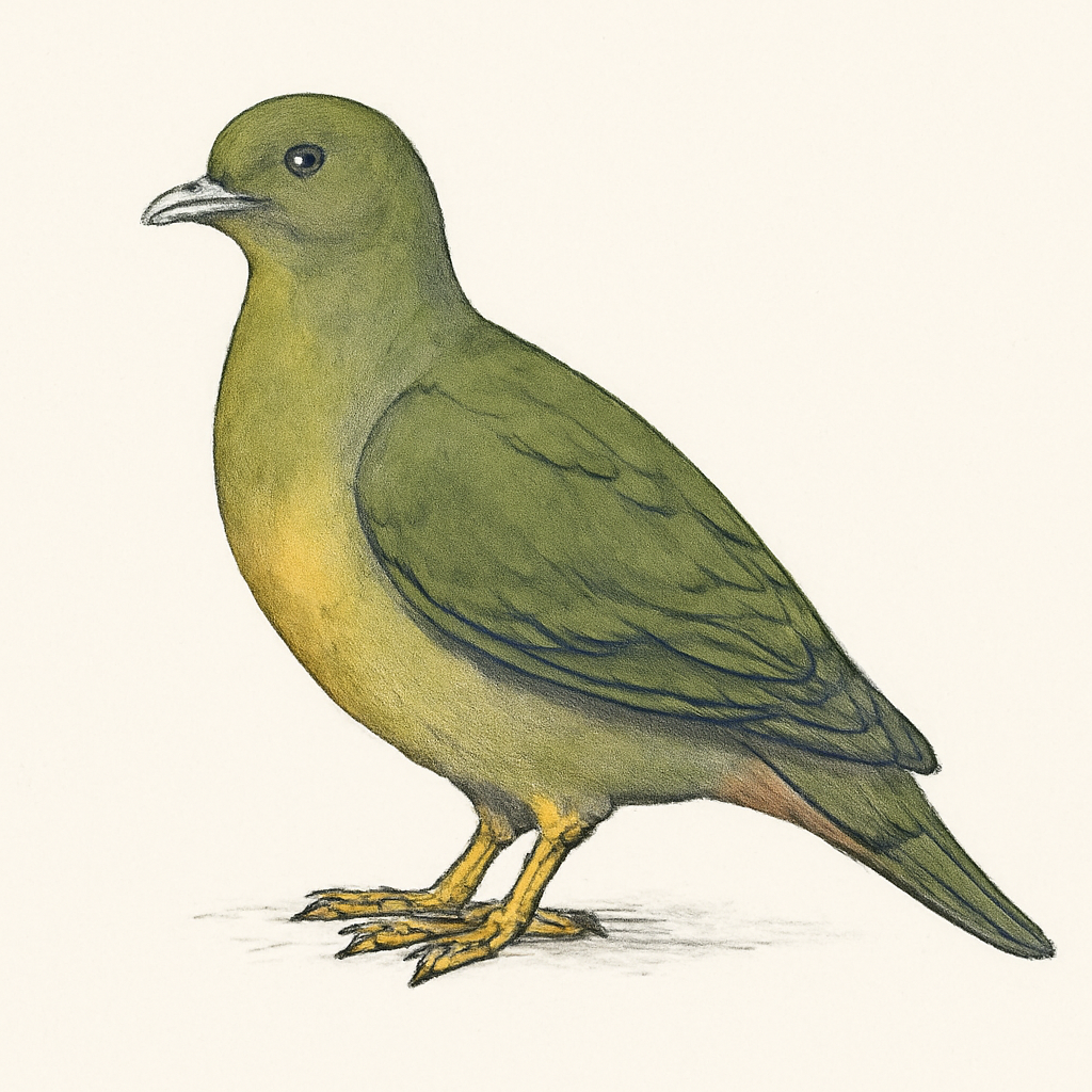 Yellow-footed Green-Pigeon illustration