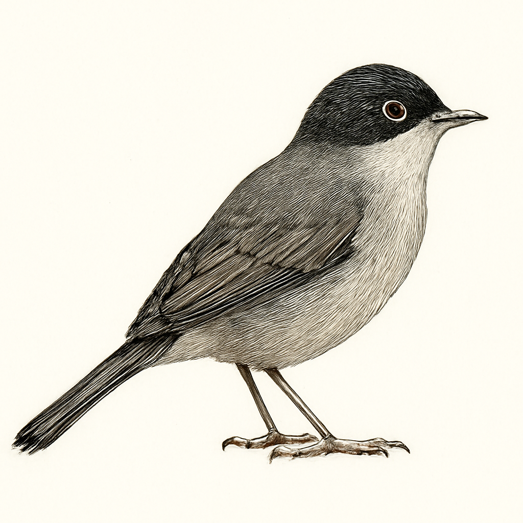 Sardinian Warbler illustration
