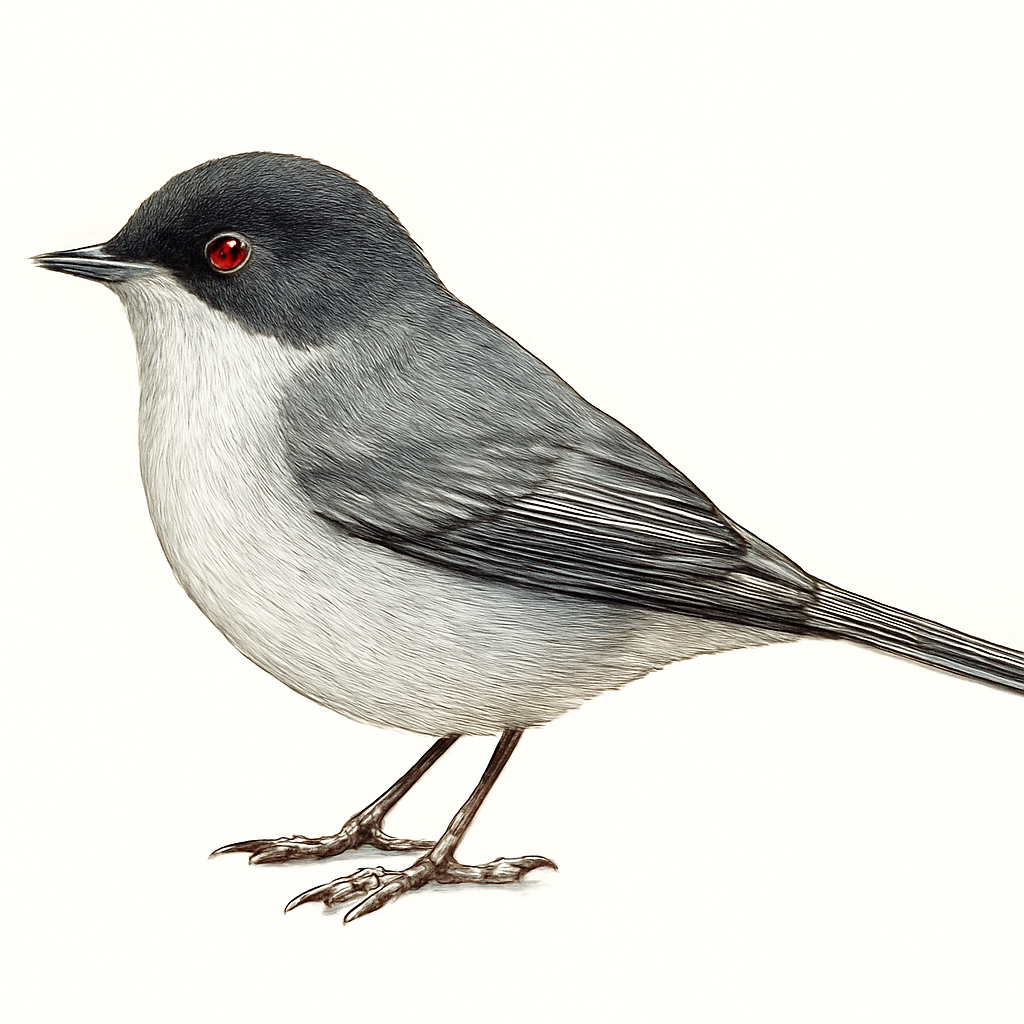 Marmora's Warbler illustration