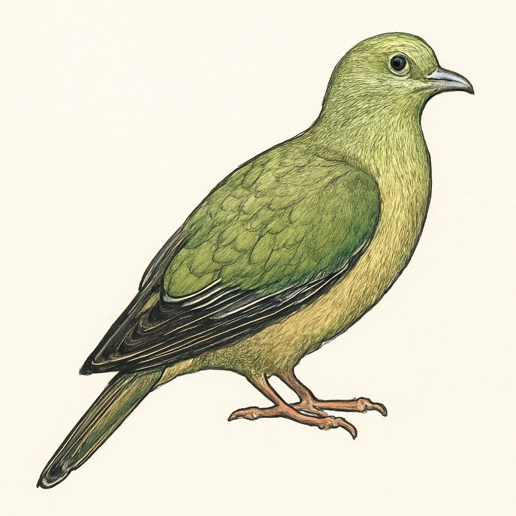 Illustrazione di Pin-tailed Green-Pigeon