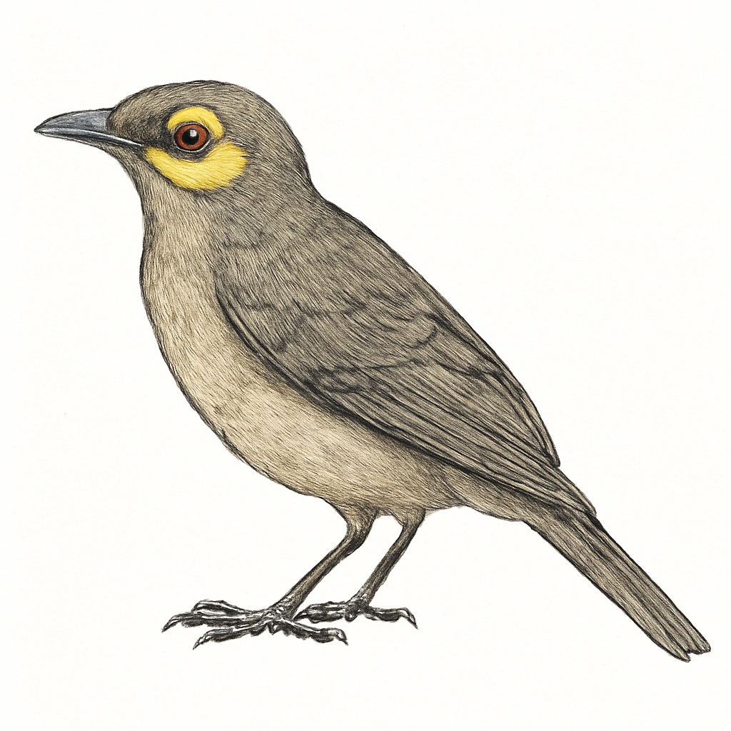 Ilustração de yellow-spectacled heleia
