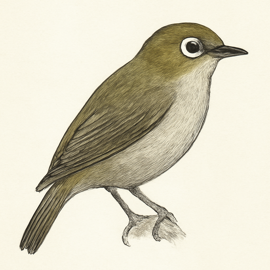 Bonin White-eye illustration