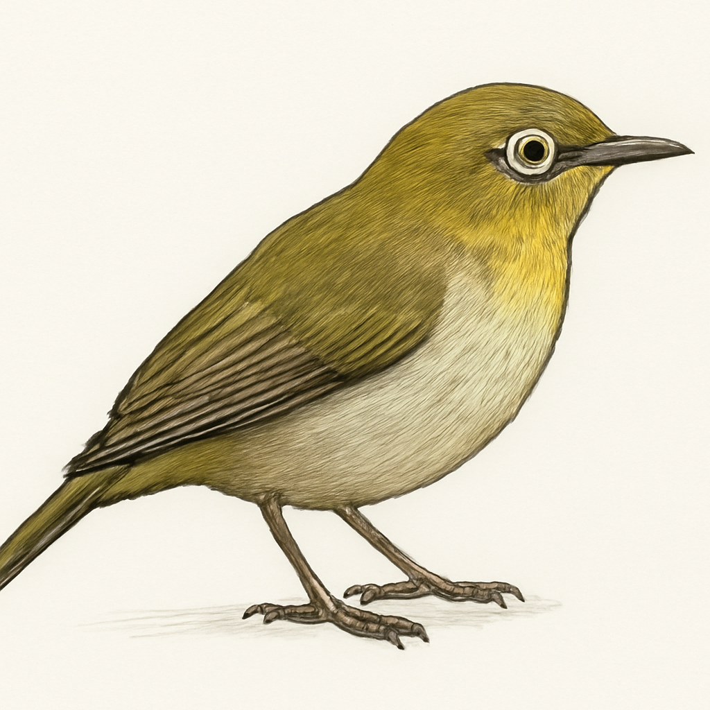 Illustration von Swinhoebrillenvogel