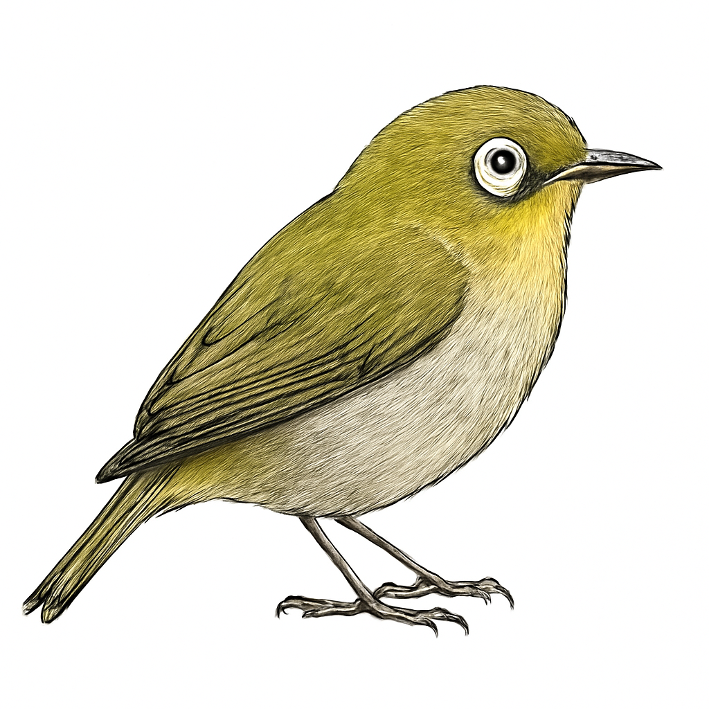 Illustration von Japanbrillenvogel