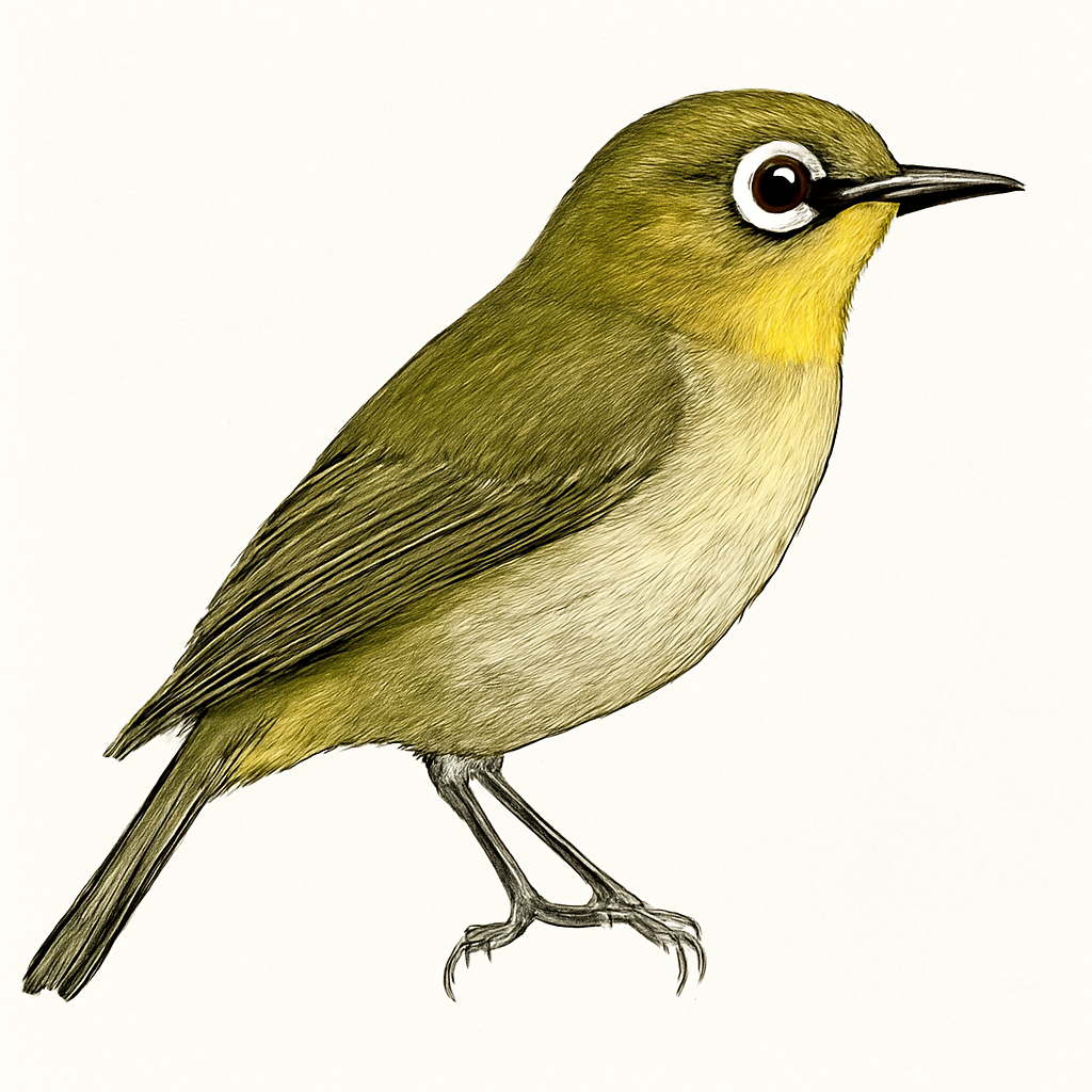 Illustration von Somalibrillenvogel