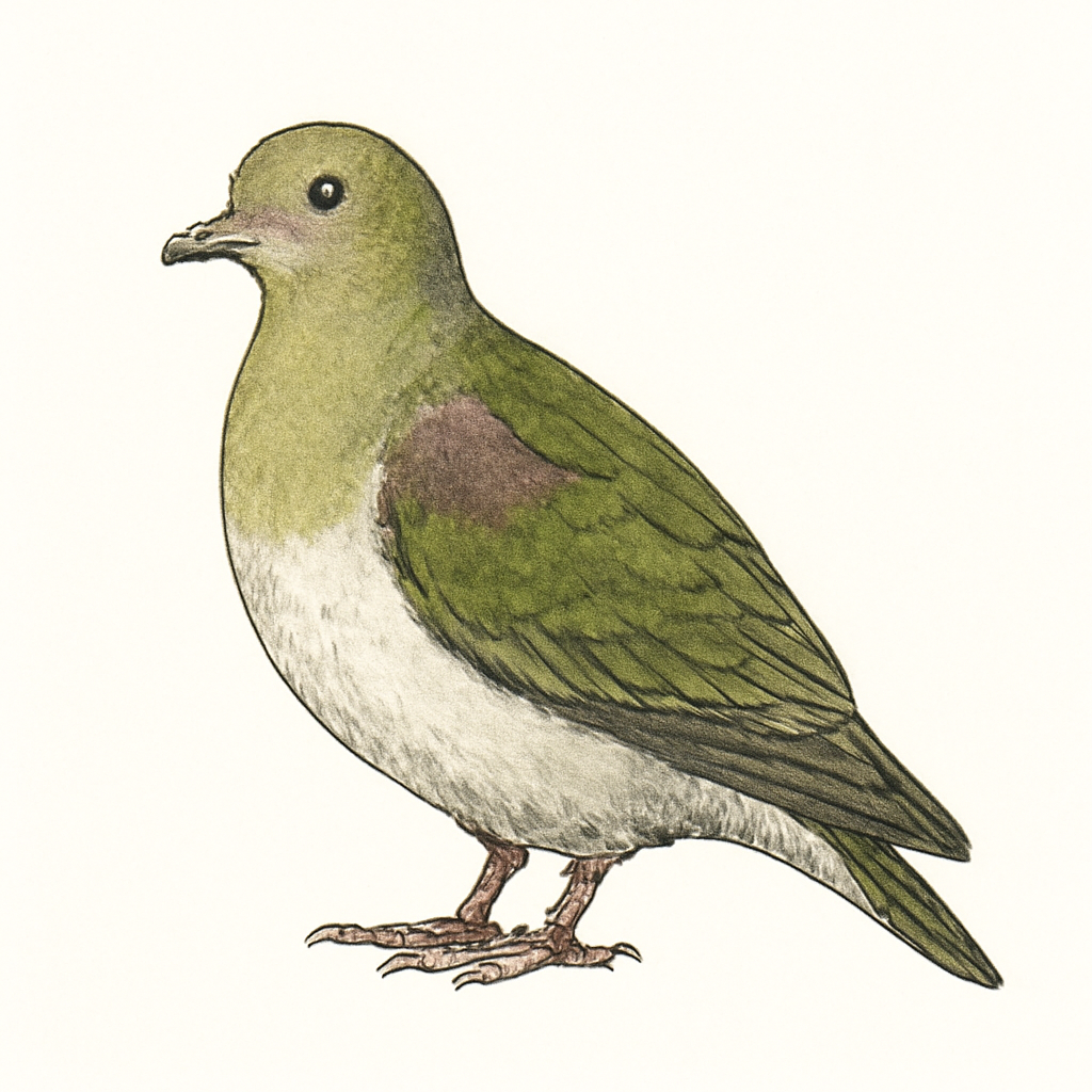 Illustration von Sieboldgrüntaube