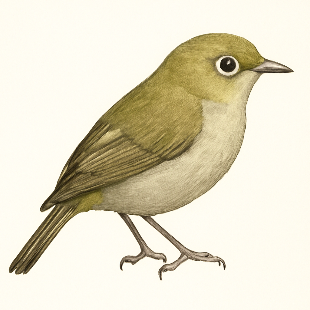 Illustratie van Oranjerivierbrilvogel