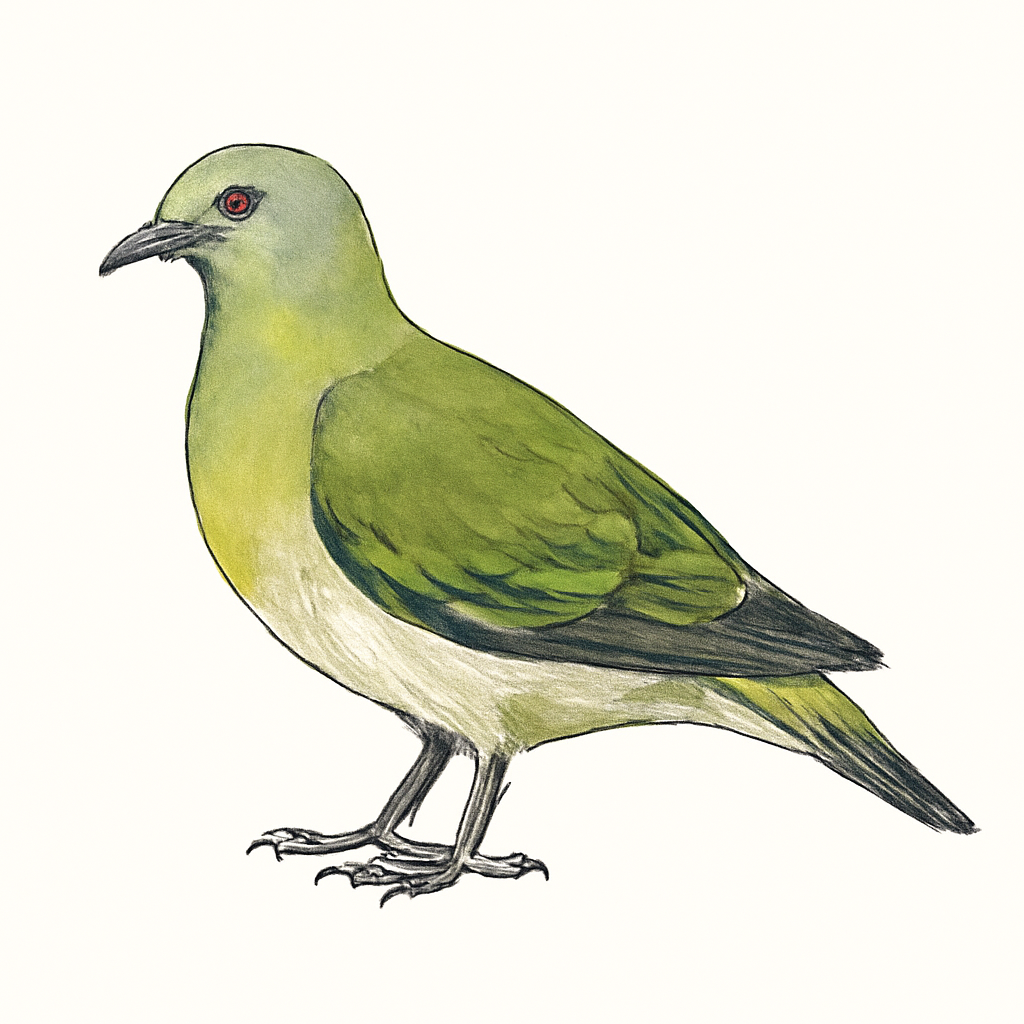 Illustrazione di Whistling Green-Pigeon