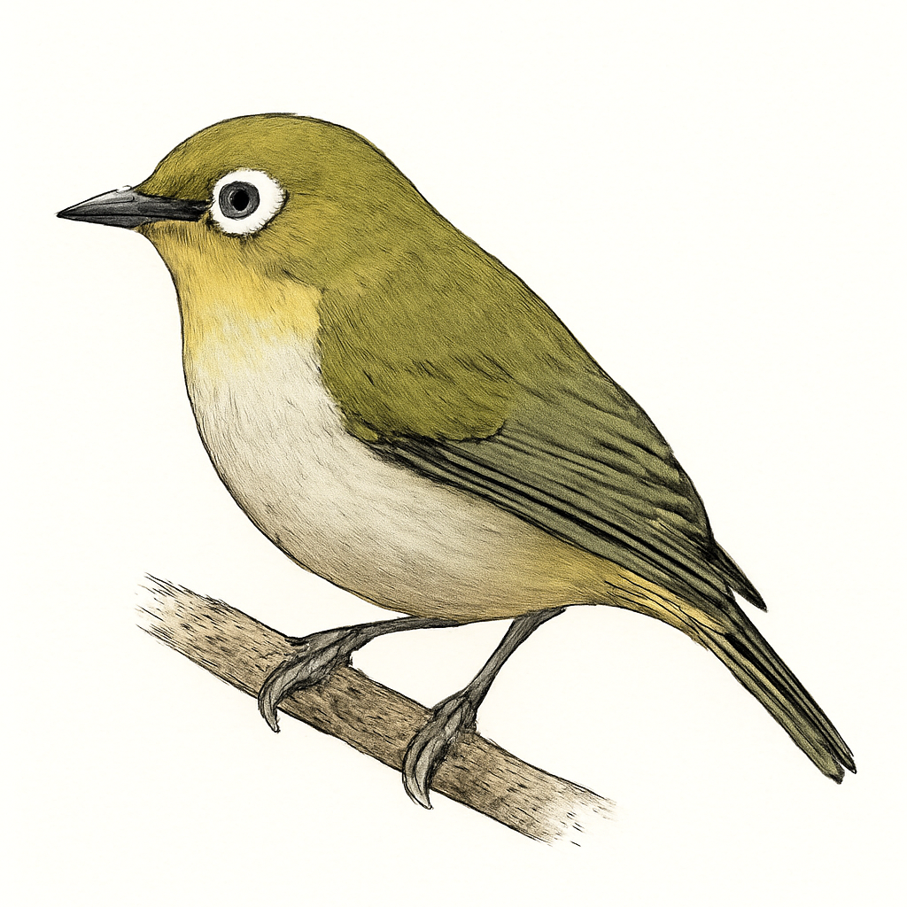 Illustratie van Madagaskarbrilvogel