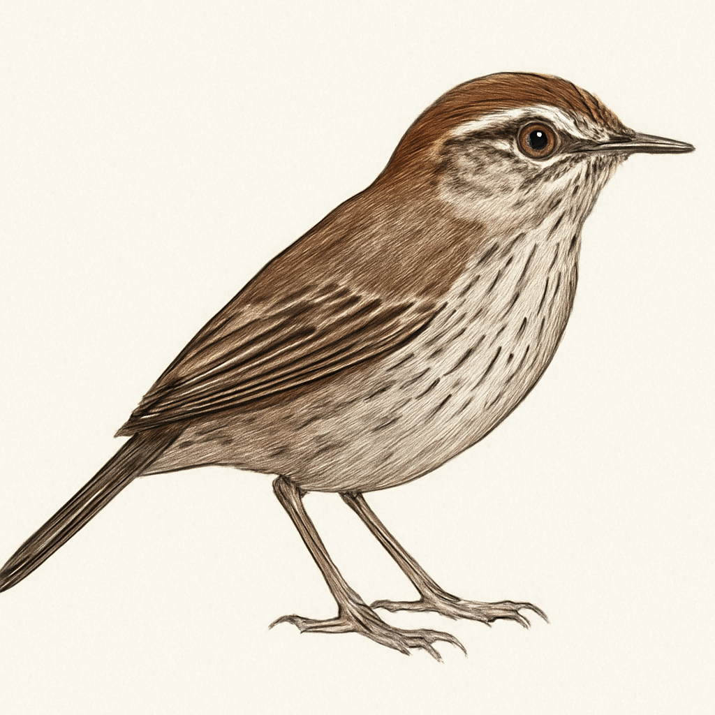 Illustration de Timalie à gorge striée