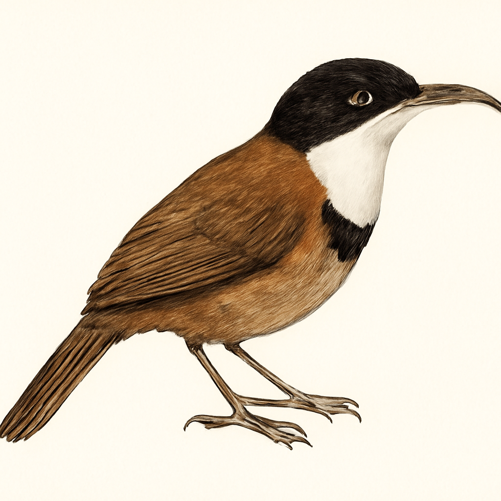 Illustrazione di Black-necklaced Scimitar-Babbler