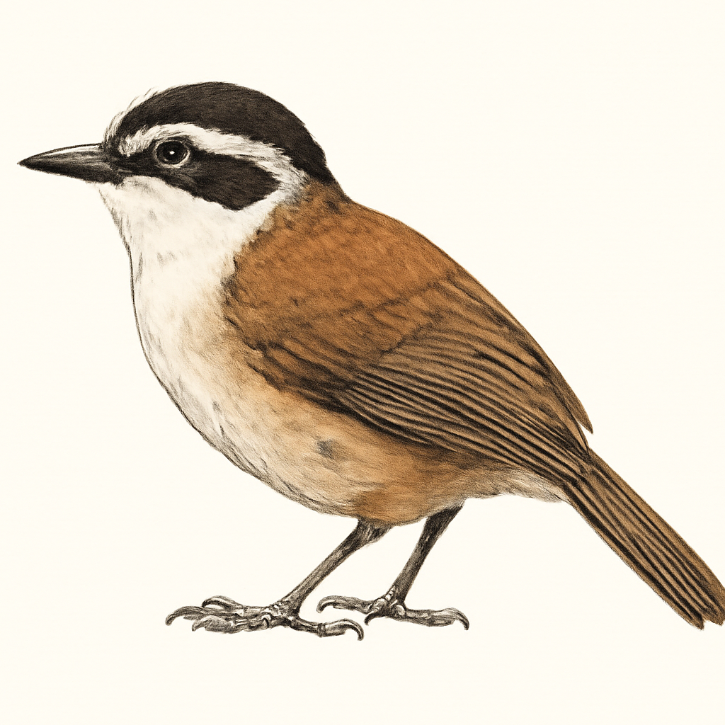 Illustrazione di White-necked Babbler