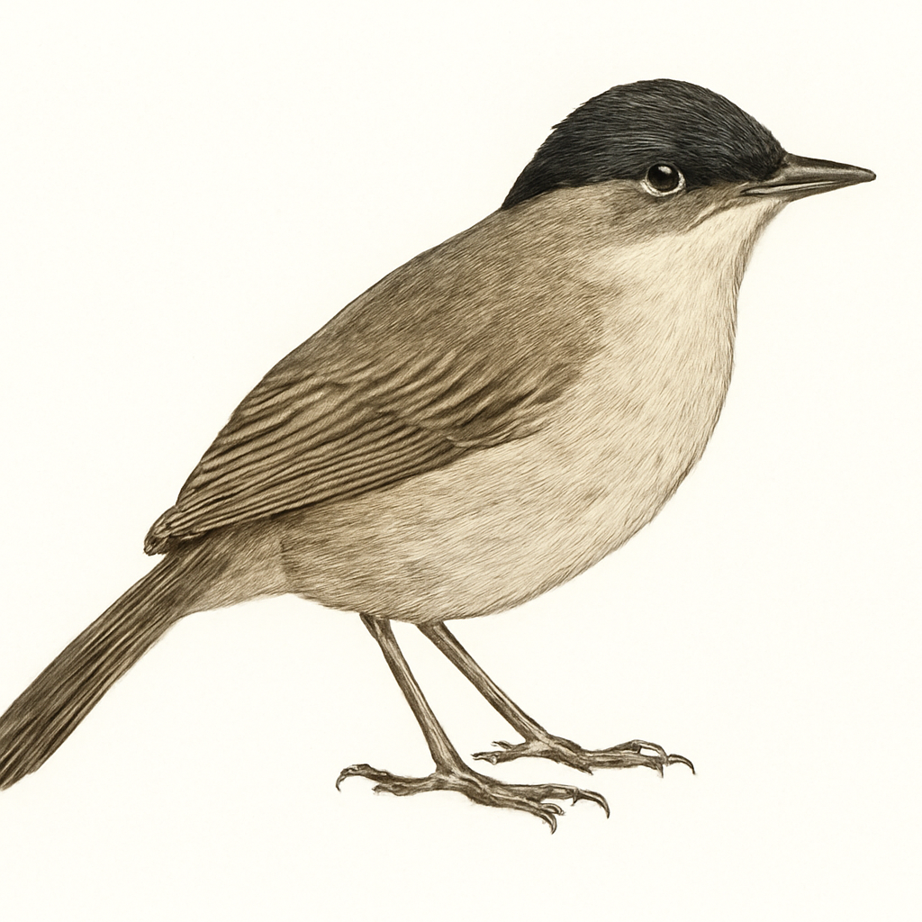 Illustrazione di Sooty-capped Babbler