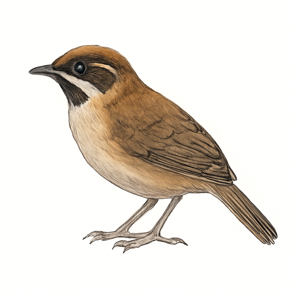 Illustrazione di Moustached Babbler