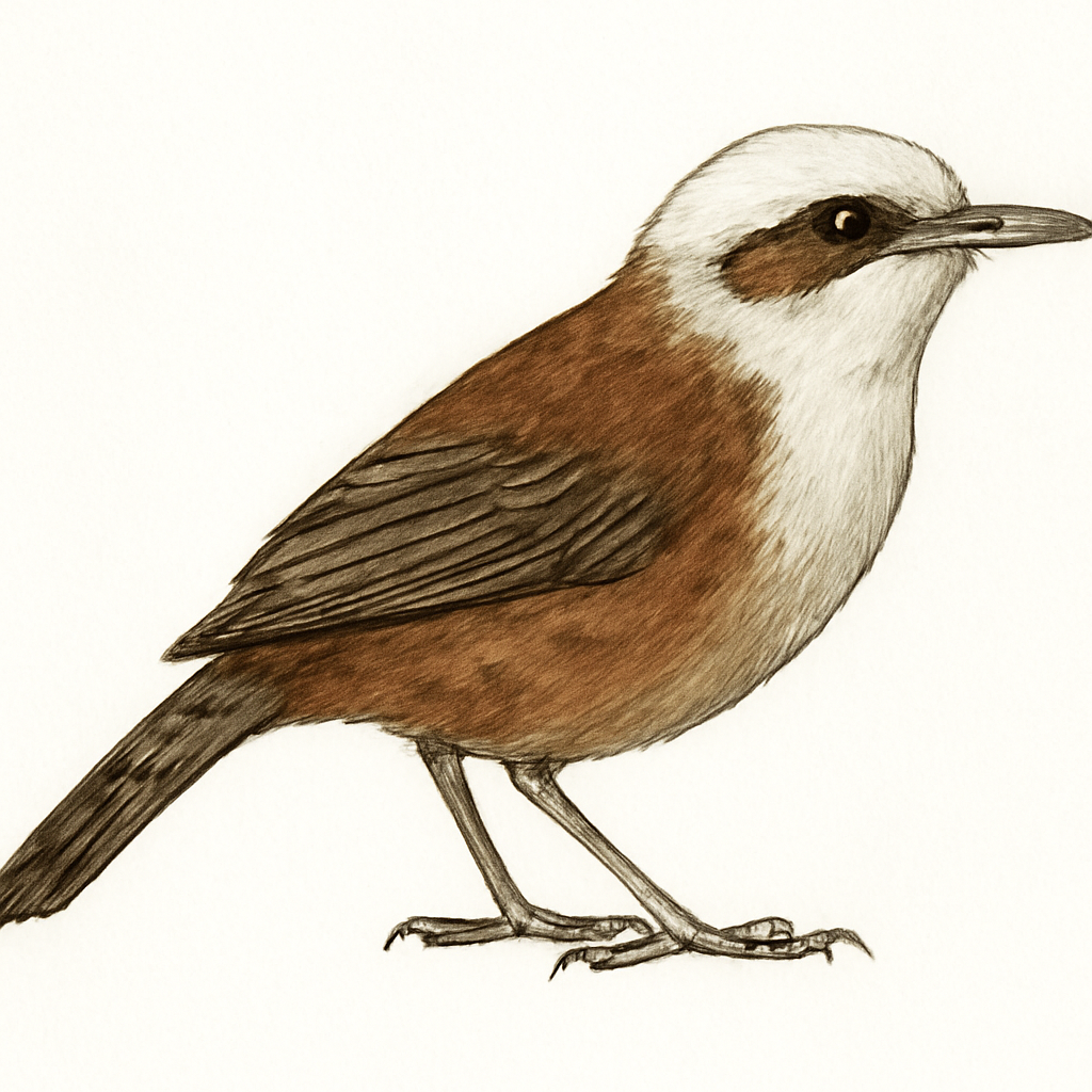 White-hooded Babbler illustration