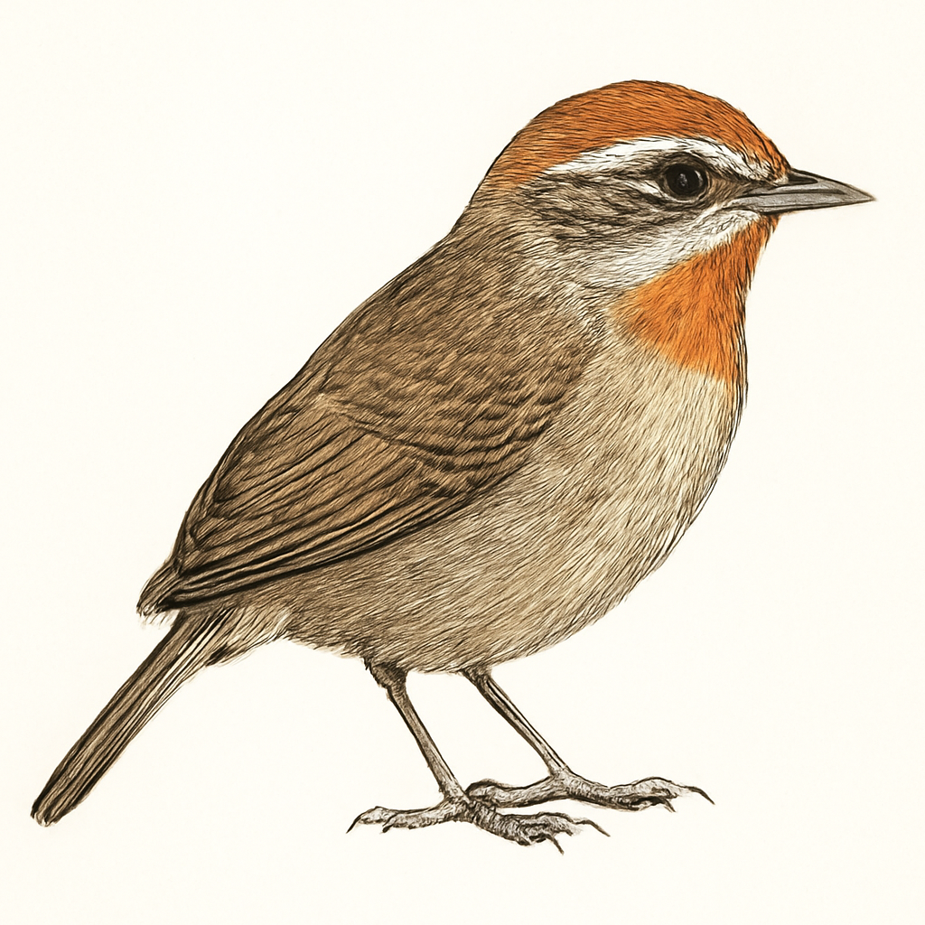 Illustrazione di Rufous-throated Fulvetta