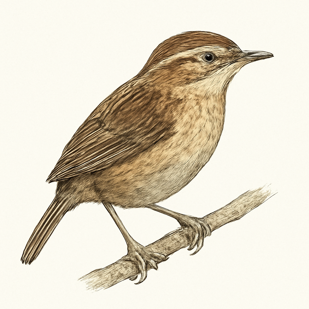 Illustrazione di Buff-breasted Babbler