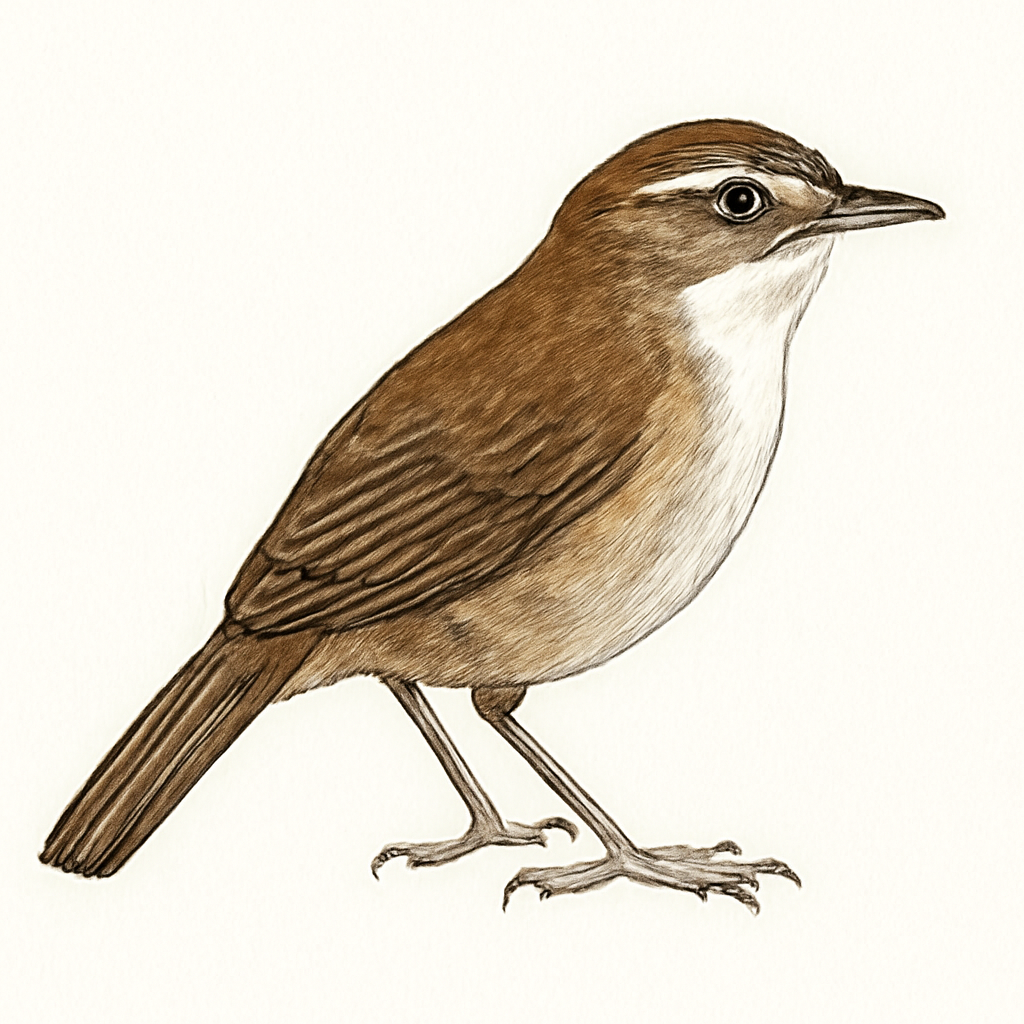 Illustrazione di White-chested Babbler