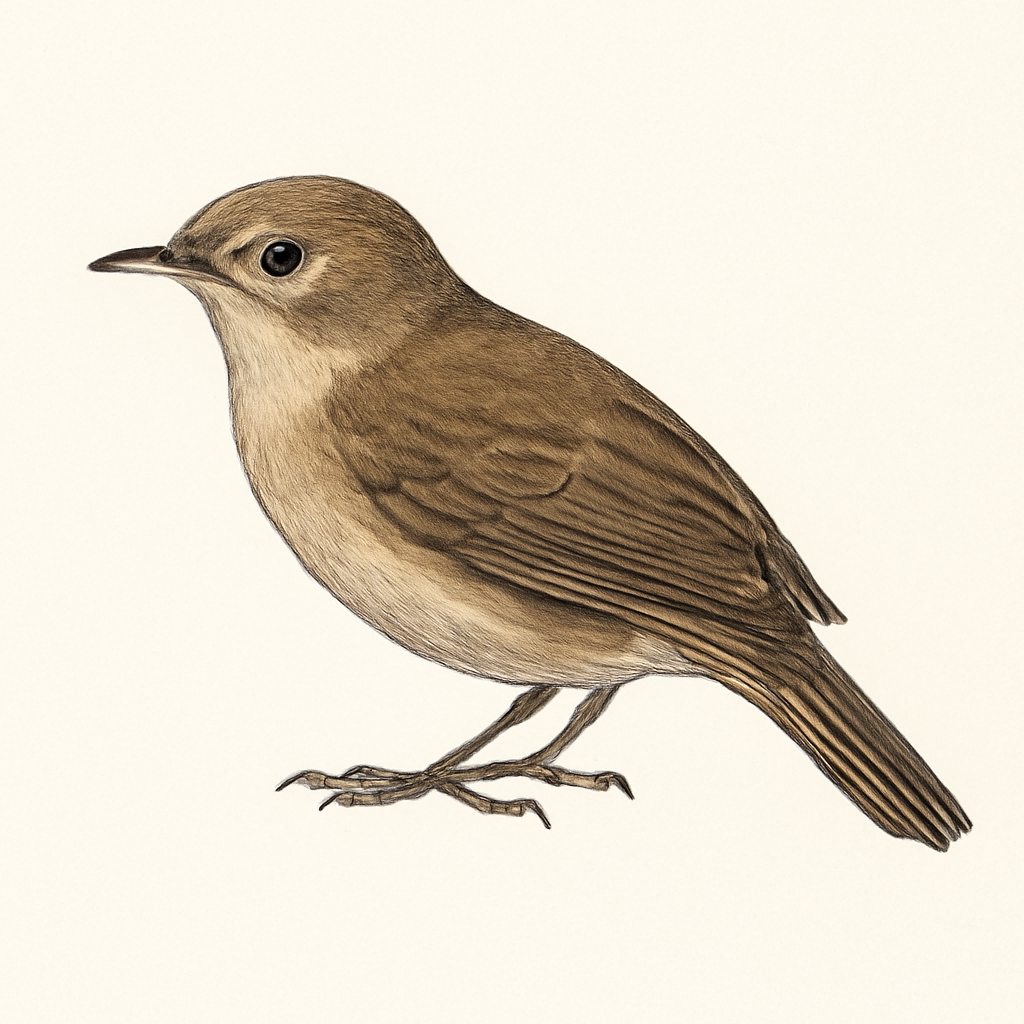Ilustração de brown illadopsis