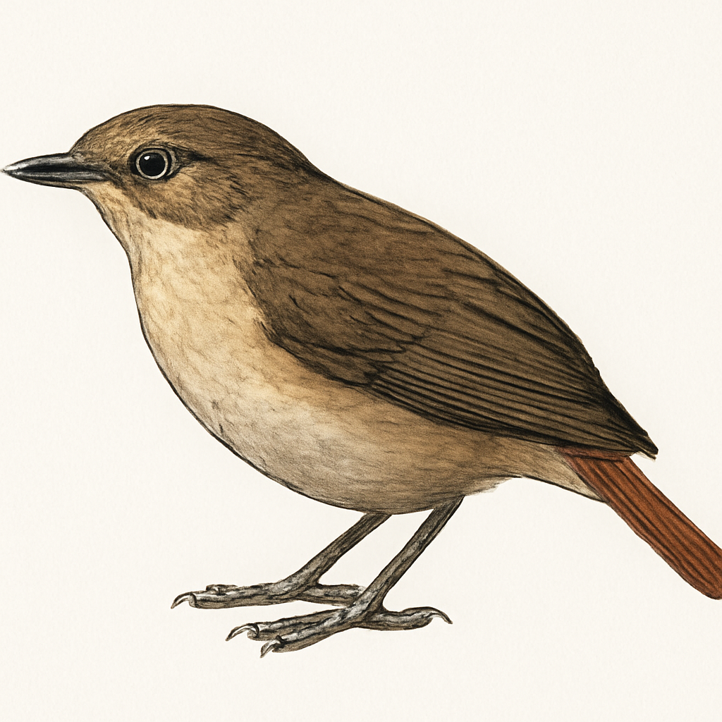 Ilustração de pale-breasted illadopsis