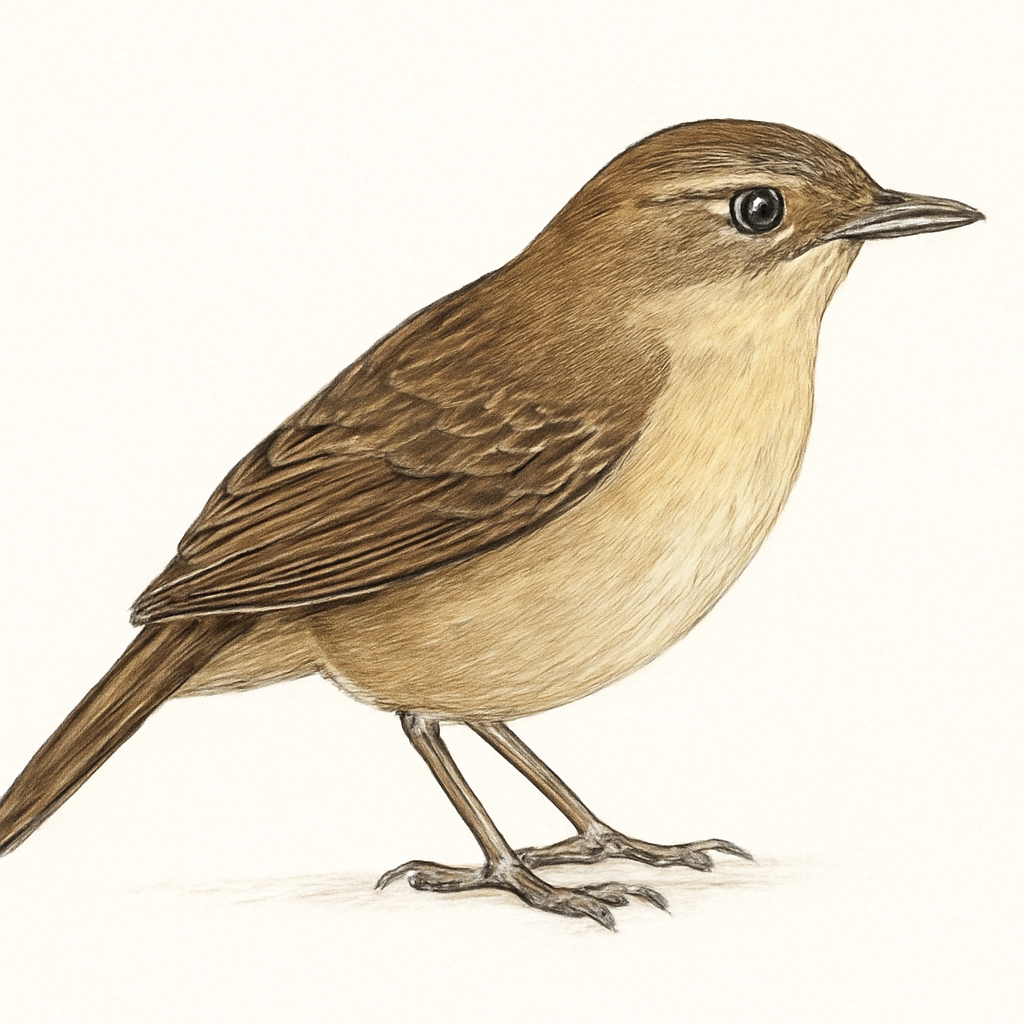 Illustration von Graubrust-Laubdrossling