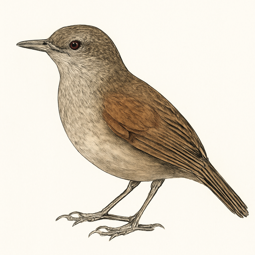 Ilustración de Tordina Alirrufa