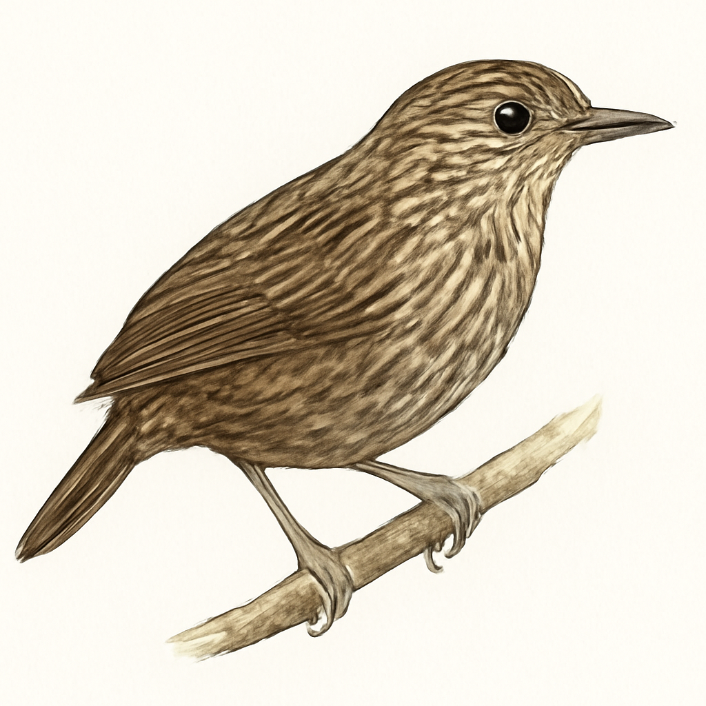 Streaked Wren-Babbler illustration