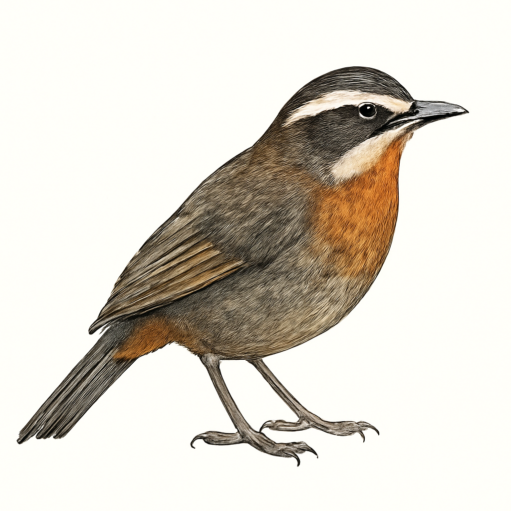 Illustration von Buntflügelhäherling