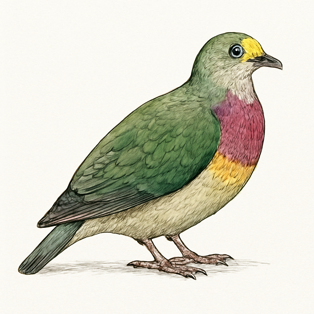 Illustrazione di Many-colored Fruit-Dove