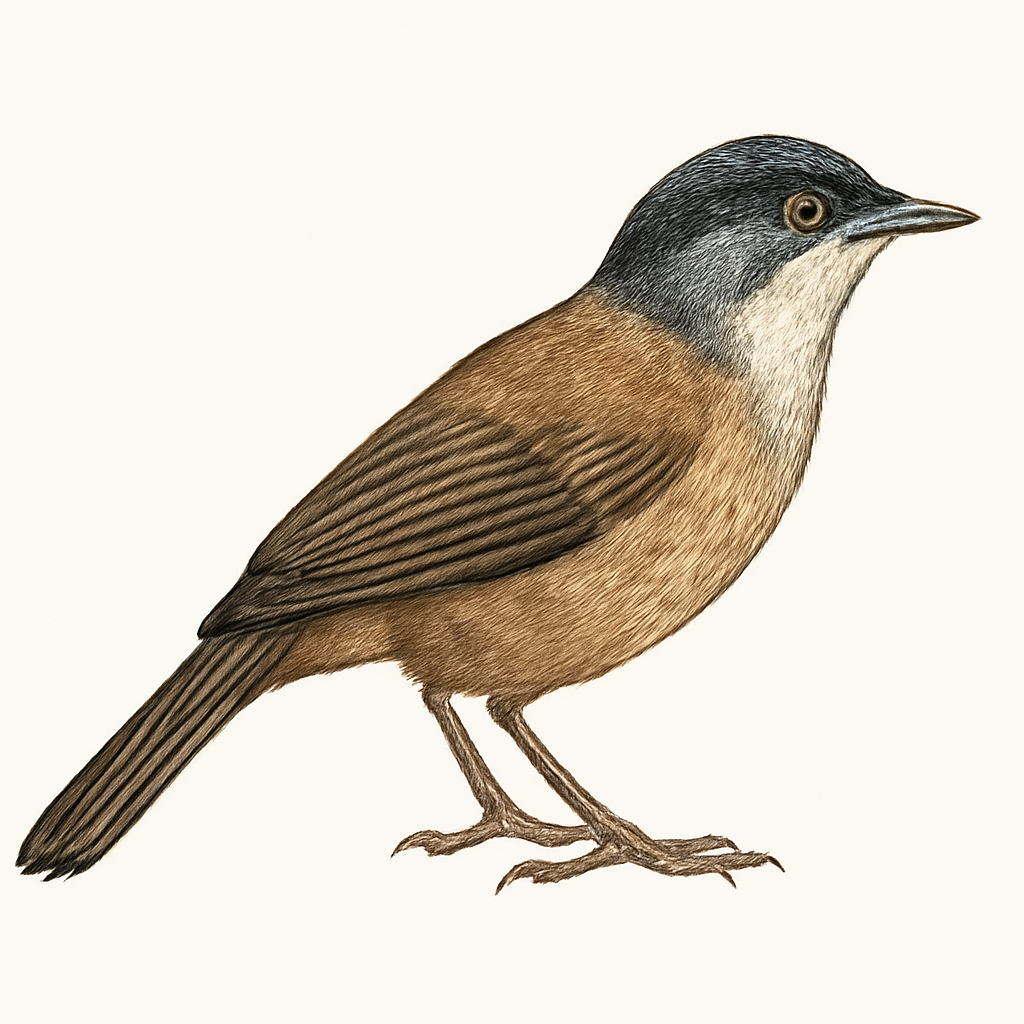 Nilgiri Laughingthrush illustration