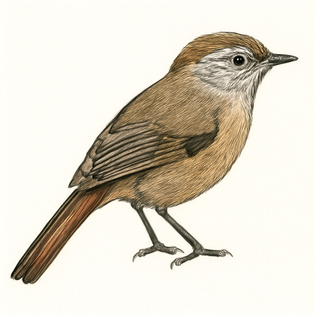 Illustrazione di Chestnut-tailed Minla