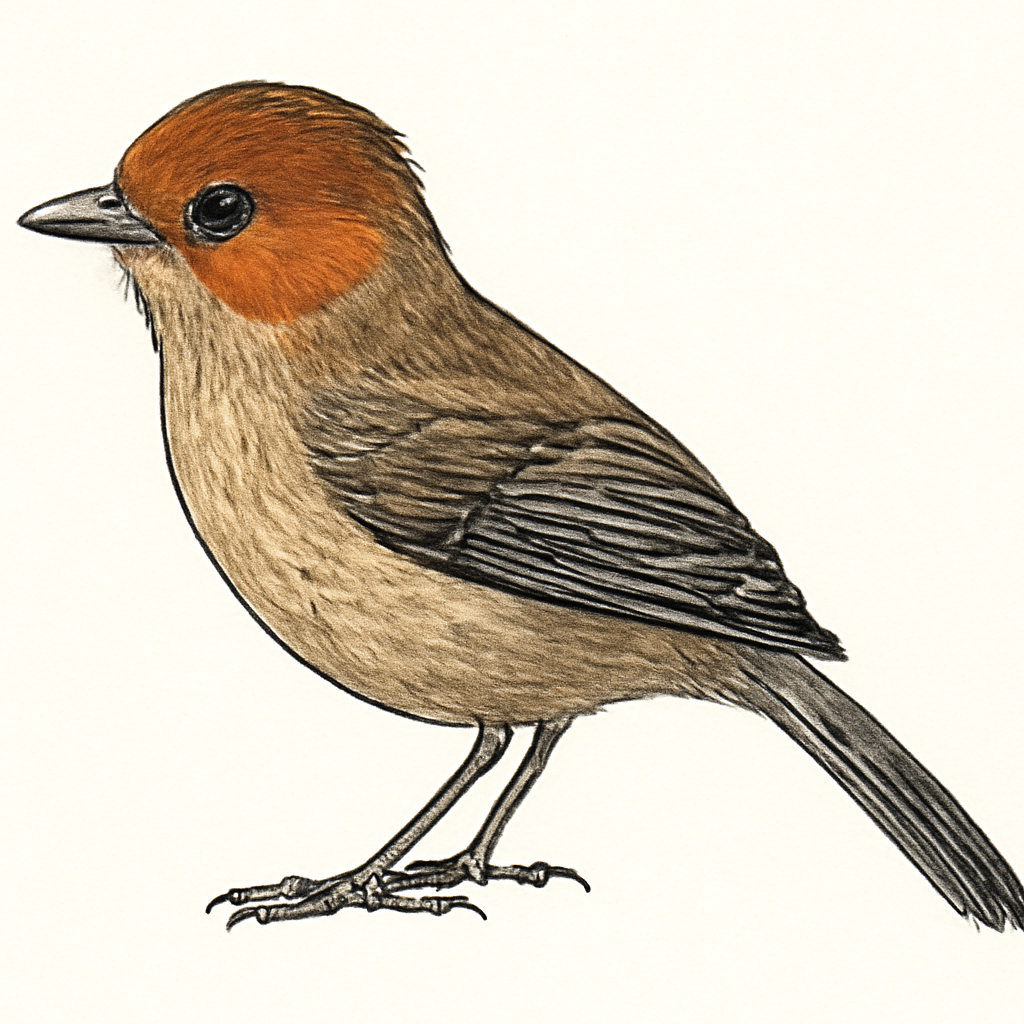 Rusty-fronted Barwing illustration