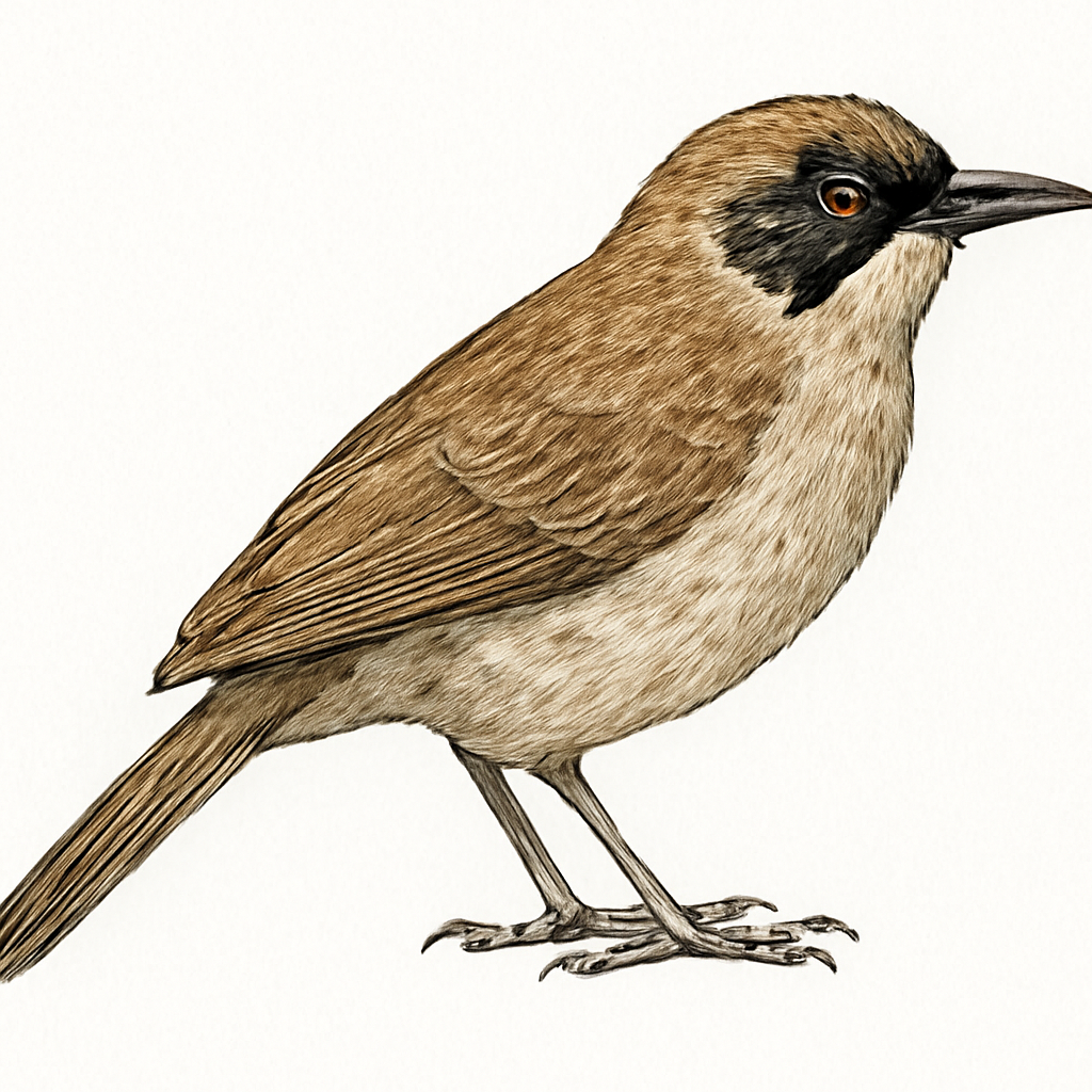 Illustrazione di Black-lored Babbler