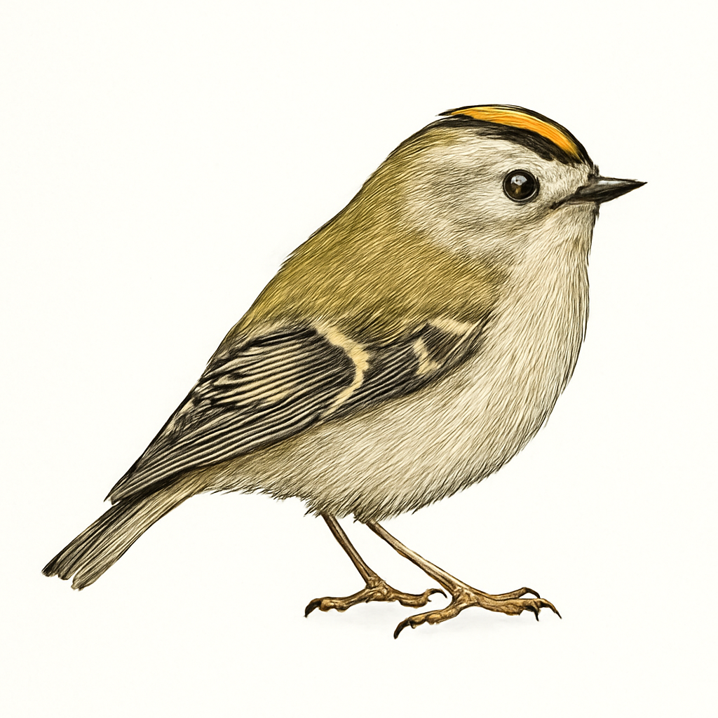Goldcrest illustration