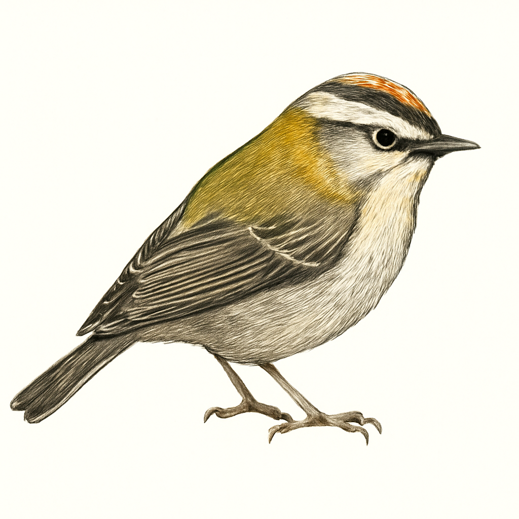 Common Firecrest illustration