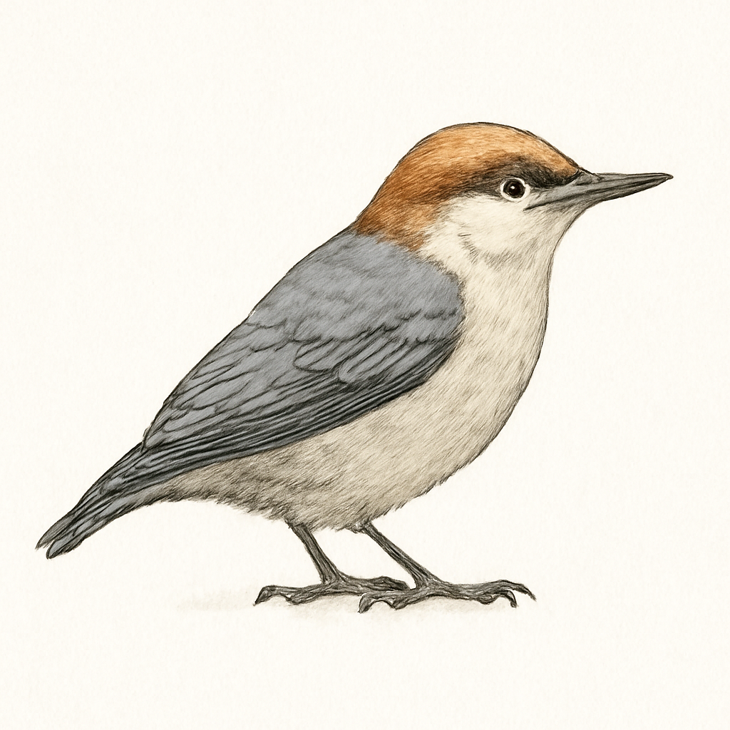 Illustration de Sittelle à tête brune