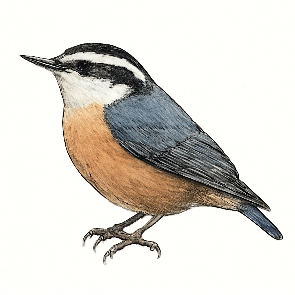 Illustration de Sittelle à poitrine rousse