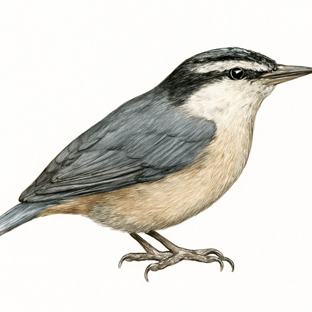 Corsican Nuthatch illustration