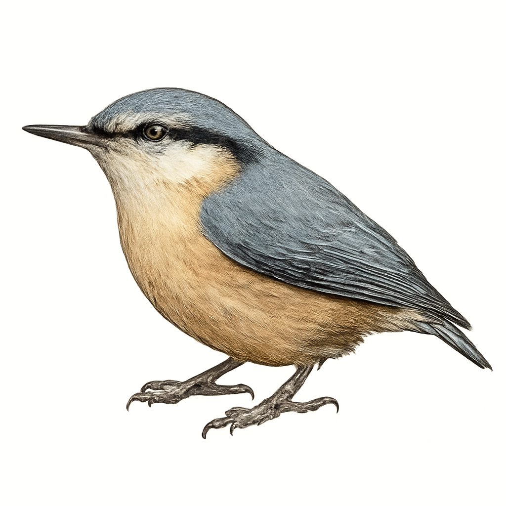 Eurasian Nuthatch illustration