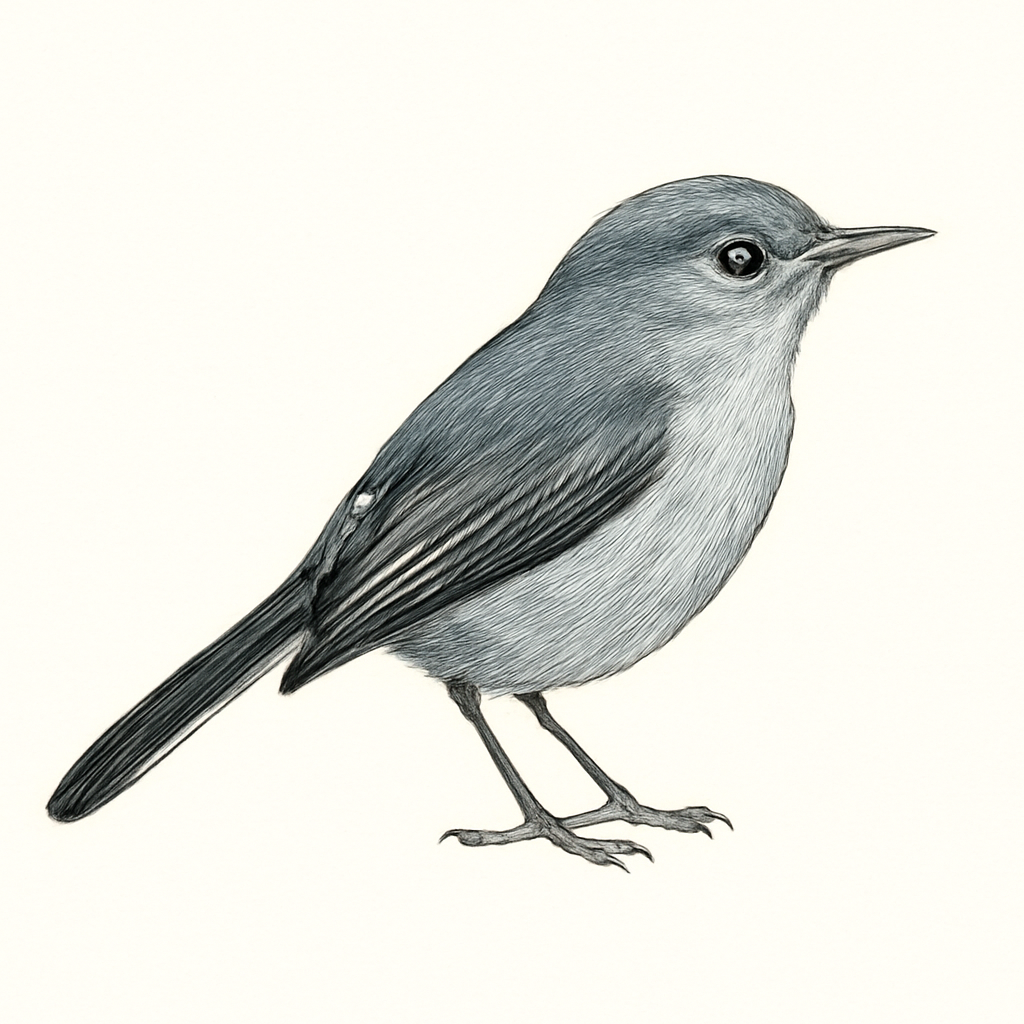 Slate-throated Gnatcatcher illustration