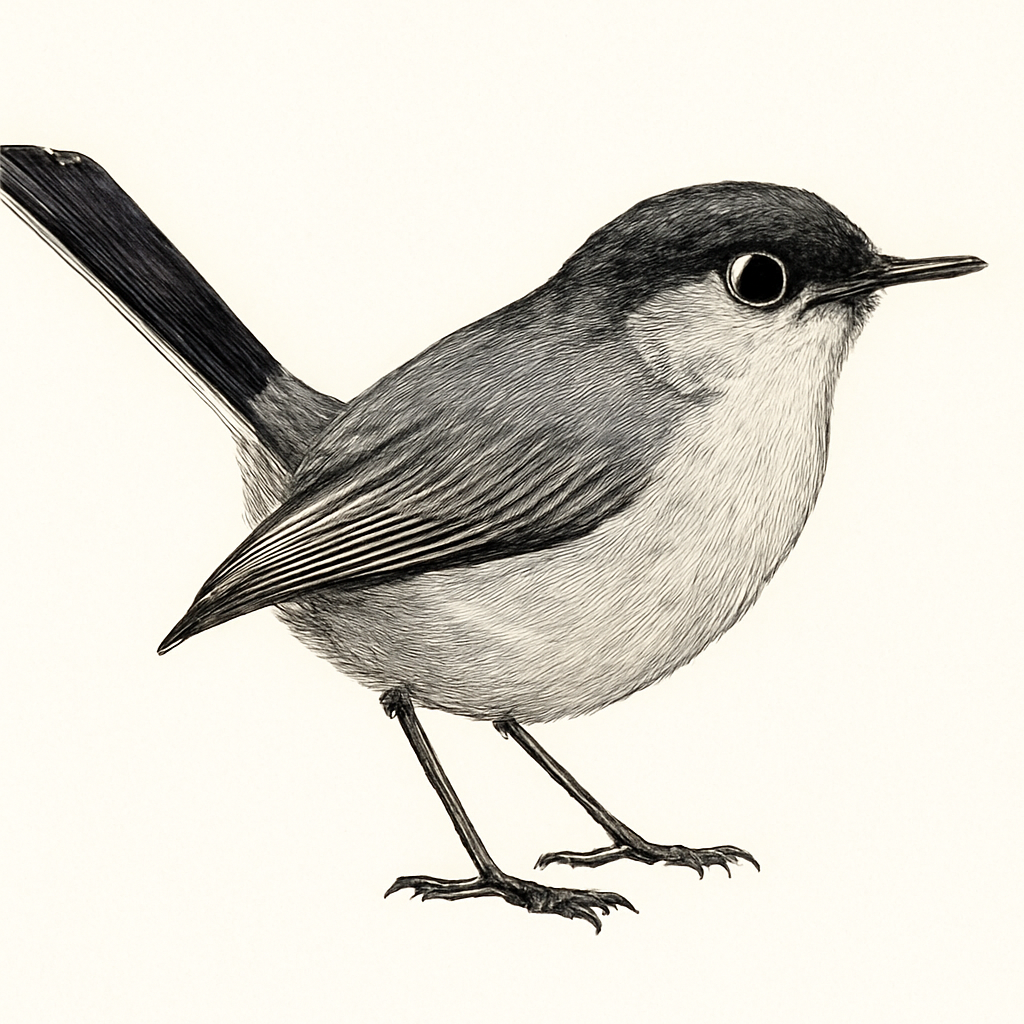 Illustrazione di Black-tailed Gnatcatcher