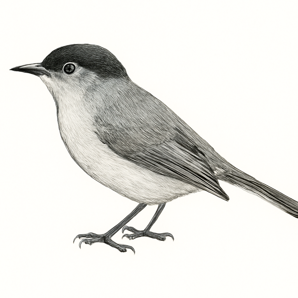 Illustration de Gobemoucheron à coiffe noire