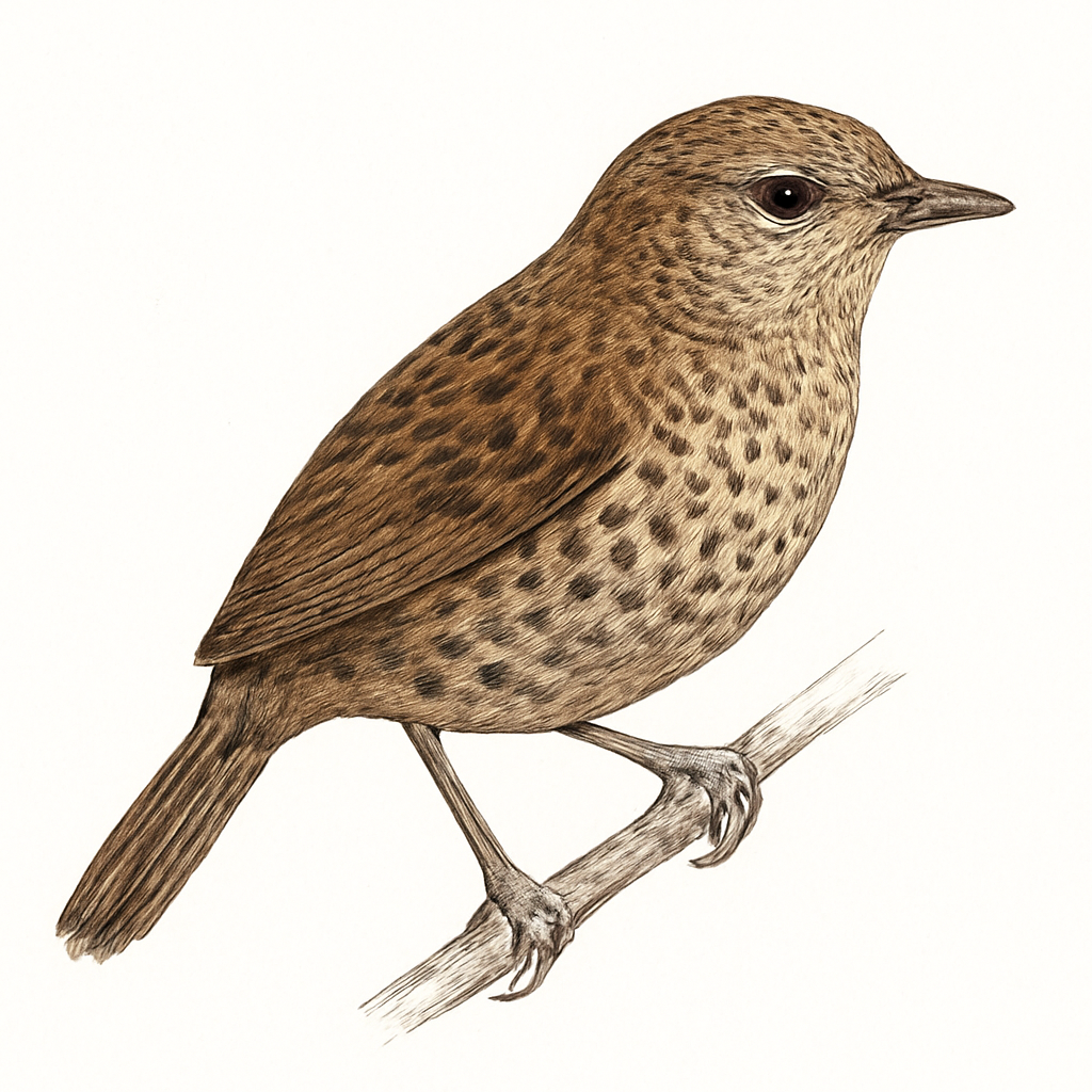 Illustration von Schuppenbrust-Zaunkönig