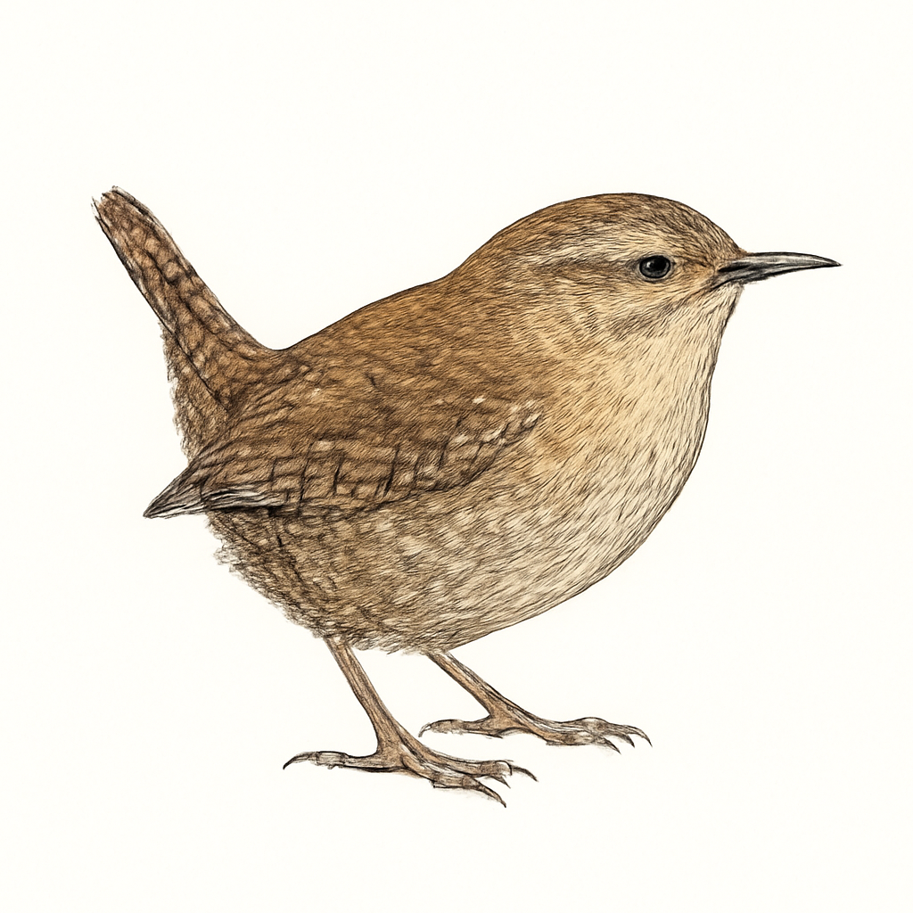 Eurasian Wren illustration