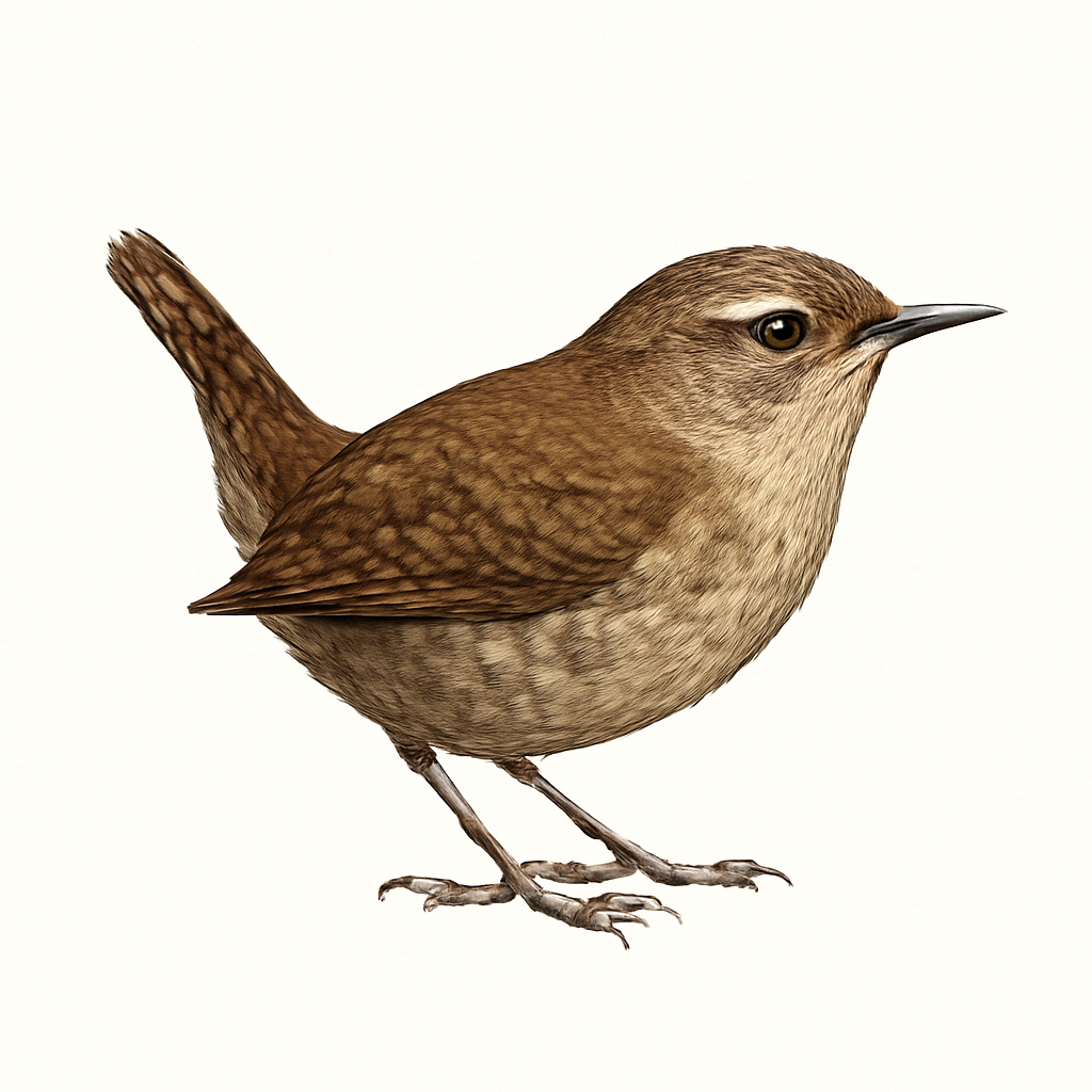 Ilustração de pacific wren