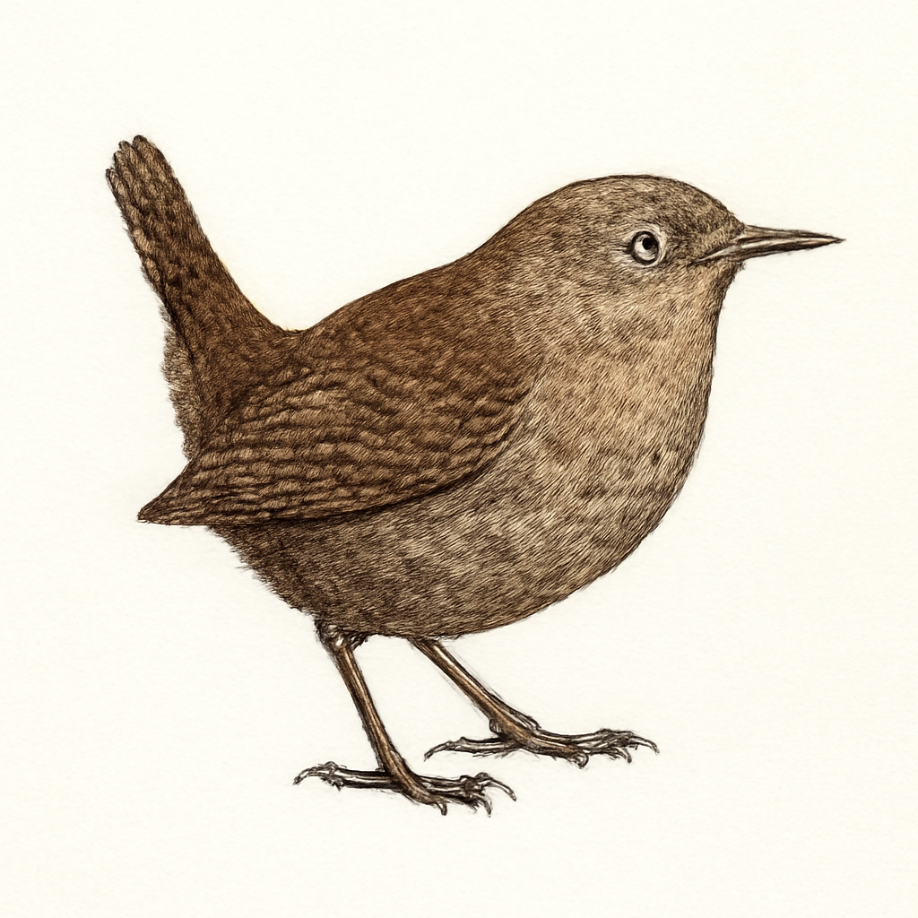 Ilustração de winter wren