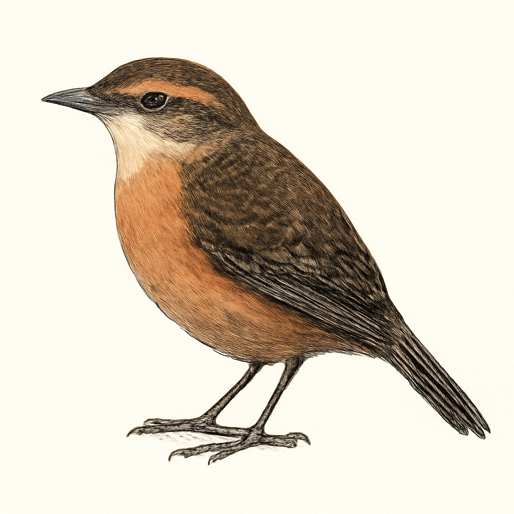 Illustrazione di Rufous-breasted Wren