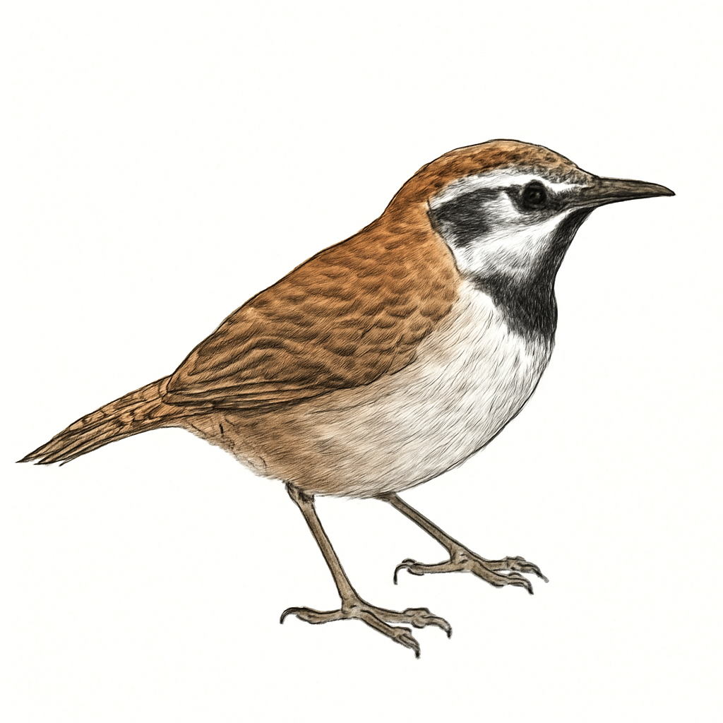 Illustratie van Zwartkeelwinterkoning